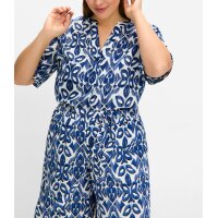 Tunic + Bermuda shorts, ecru patterned
