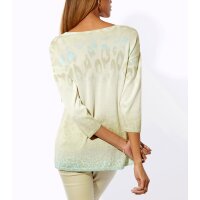 3/4-Arm-Pullover, sesam-champagner-bedruckt