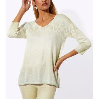 3/4-Arm-Pullover, sesam-champagner-bedruckt