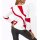 Jacquardmuster-Pullover, weiß-rot