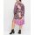 Satin-Hemdblusenkleid, pink gemustert
