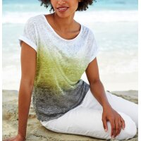 Shirt z gradientem kolorystycznym, ekri-khaki we wzory
