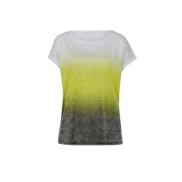 Shirt with colour gradient, ecru-khaki patterned