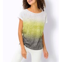 Shirt m. Farbverlauf, ecru-khaki-gemustert