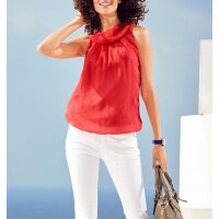 Blouse top, tomato red