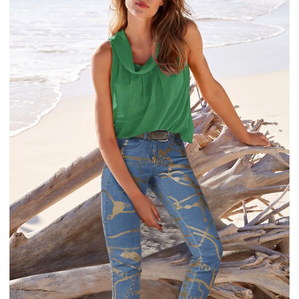 Blouse Top, emerald