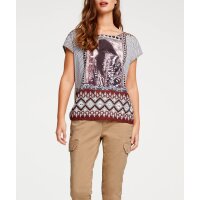 Shirt m. Foto-Print , sand