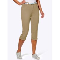 5-Pocket Capri Jeans with Belt, sand