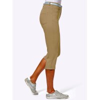 5-Pocket Capri Jeans with Belt, sand