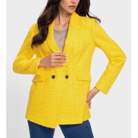 Boucle-Blazer, sonnengelb