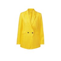 Boucle-Blazer, sonnengelb