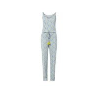 Jersey-Jumpsuit, himmelblau-limone-bedruckt