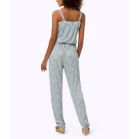 Jersey-Jumpsuit, himmelblau-limone-bedruckt