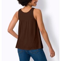 Shirttop mit Häkeleinsatz, schoko