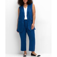 7/8-Hose aus Leinen-Mix, blaubeere