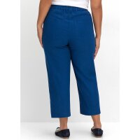 7/8-Hose aus Leinen-Mix, blaubeere