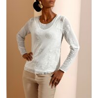 Mesh-Shirt m.  integriertem Top, ecru