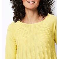 Seiden-Kaschmir-Pullover in Plissee-Optik, zitrone