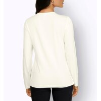 Shirt m.Blüten-Applikation, ecru
