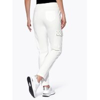 Schlupfhose m.Cargotaschen und Glitzersteinen, ecru