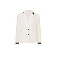 Jerseyblazer m.kontrastfarbige, gerippte Bündchen, ecru