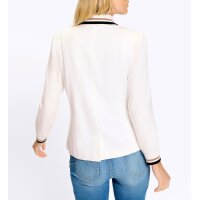 Jersey blazer w. contrasting ribbed cuffs, ecru