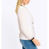 Jersey blazer w. contrasting ribbed cuffs, ecru