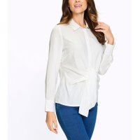 Bluse m. Knoten-Detail, weiß