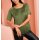 Bluse m. Plissee-Falten, oliv