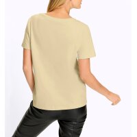 Shirt m. Zierperlen-"Hi!"-Schriftzug, sand
