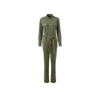 Overall in Veloursleder-Optik, khaki