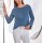 Jeansbluse mit Carré-Ausschnitt, blue-stone-washed