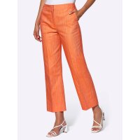 Stretch trouser suit, orange-champagne-marl