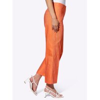 Stretch trouser suit, orange-champagne-marl