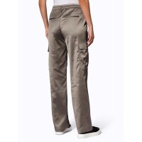 Spodnie cargo z satyny, taupe