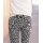 Druckhose m. Leomuster und Patches, hellgrau-schwarz