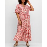 Alloverprint-Maxikleid, hummer-ecru