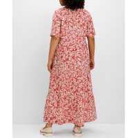 Alloverprint-Maxikleid, hummer-ecru