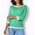 3/4-Arm-Seiden-Baumwoll-Pullover, blaugrün