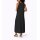Jersey dress with crochet insert, black