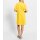 Summer dress with pleat at V-neckline, sun yellow