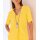 Summer dress with pleat at V-neckline, sun yellow
