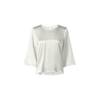 Silk-viscose blouse with cut-out back, ecru