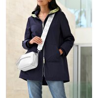 Outdoor jacket with hood, navy
