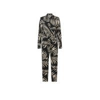 Jersey jumpsuit with allover print, black-sand