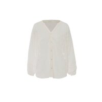 Blouse in transparent jacquard, champagne