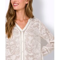 Bluse in transparentem Jacquard, champagner