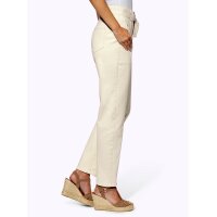 Jeans m. Bindegürtel, champagner