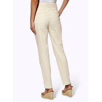 Jeans m. Bindegürtel, champagner
