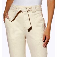 Jeans m. Bindegürtel, champagner